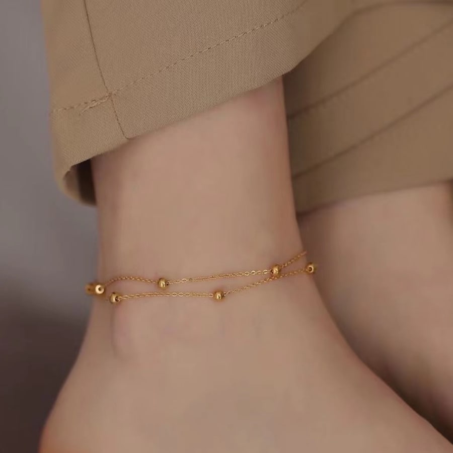 Fusskette mit runden Charms