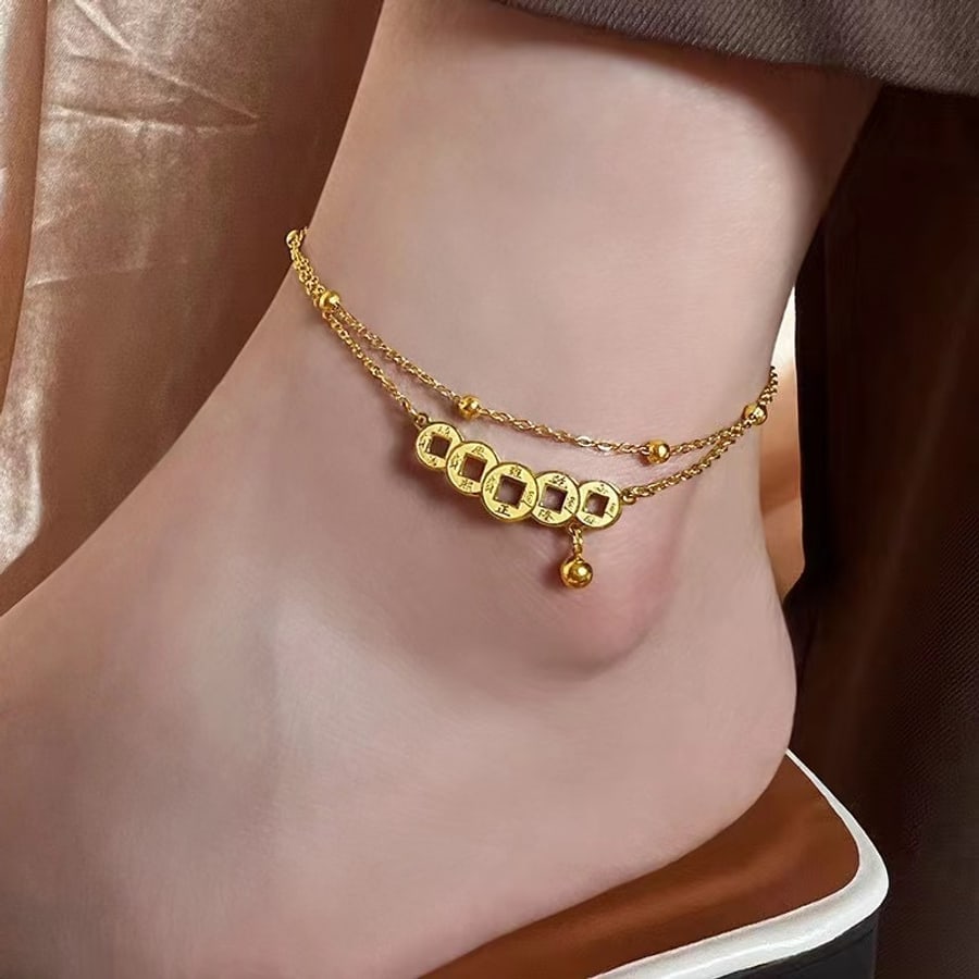 Fusskette mit mehreren Charms
